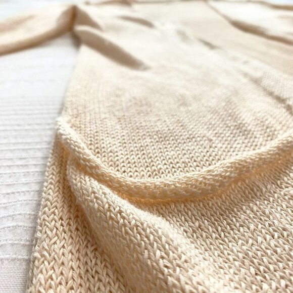 NAIF MONTREAL 100% LINEN CREAM OPEN KNIT LONG LENGTH CARDIGAN - S - Picture 7 of 10